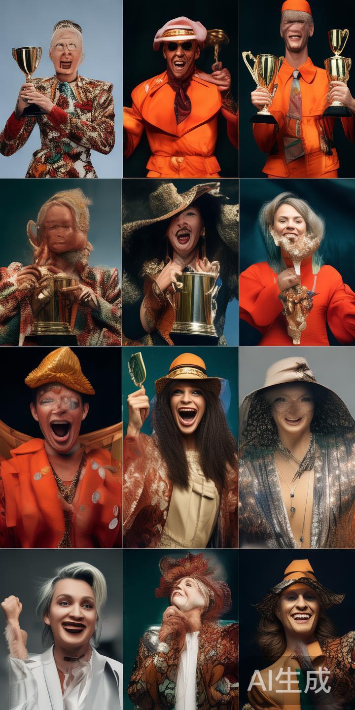 这些照片不仅捕捉了获奖者的兴奋瞬间，更展示了他们的